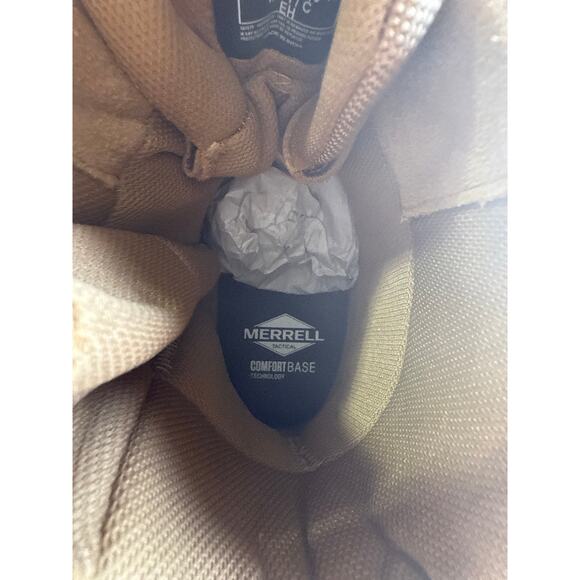 Merrell Work Boots Moab 2 8" Defense Zip Men 11.5M WP Suede Composite Toe Coyote - Picture 13 of 13